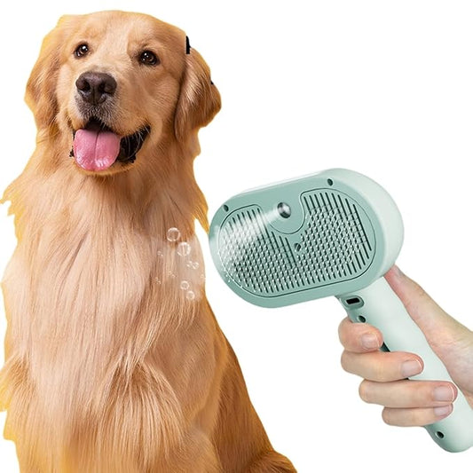 Pet Grooming Brush for Dogs and Cats, Pet Spray Massage Cleaning Tool, Hair Removal Comb, Professional Pets Care Accessory for Long or Short Haired Cats Hair Brush (Green)