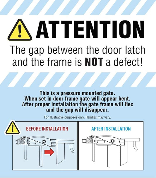 Regalo Safety 29-49" Easy Step Extra Wide Baby Gate for Doorways & Bottom of Stairs, Pressure Mounted Safety Gate with Door for Babies, Toddlers & Pets, White