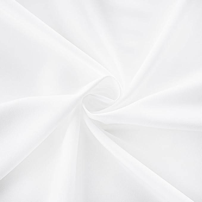 NICETOWN White Privacy Sheer Long Curtains 78 Inch Length for Bedroom Living Room 2 Panels Set Non-See-Through Semi Sheer Curtains Light Filtering Window Drapes, 42" W