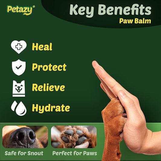 Frost Guard Dog Paw Balm for Dogs - Winter Paw Protection from Snow, Ice & Salt, Prevents Cracking & Dryness, Natural Paw Wax with Beeswax, Shea Butter, Coconut Oil & Vitamin E