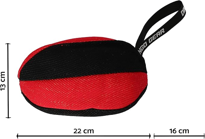 Dingo Gear Dog Tug Toy for Strong Dog, Bite Training, IGP, Fun, French Linen, Rugby Orange S02785