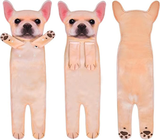 French Bulldog Funny Dog Hand Towels for Kitchen Bathroom - Dog Mom Dad Gifts for Women Dad Teens Kids-Unique Easter Mothers Fathers Days Valentines Housewarming Birthday Gifts for Animals Lovers