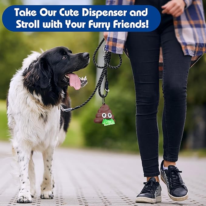 Letalong Dog Poop Bag With Holder, 150 Counts Scented Doggie Waste Bags With 1 Dispenser, Pet Poop Bags Rolls For Doggy