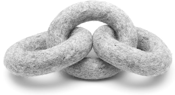 Glaciart One Felted Wool Dog Chew Rings | Durable for Puppy Chew for Teething & Dog Teeth Cleaning | Pet Toys Fetch Games & for Anxiety/Boredom | Great for Small or Medium