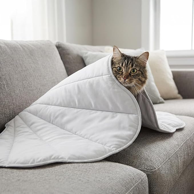 PetAmi Dog Cooling Mat, Sea Shell Shape, Reversible Cooling Nylon Blanket Soft Fleece Pet Pad for Dogs Cats, Summer All Season Use Q-Max>0.3, Medium 40x47 in, Light Grey