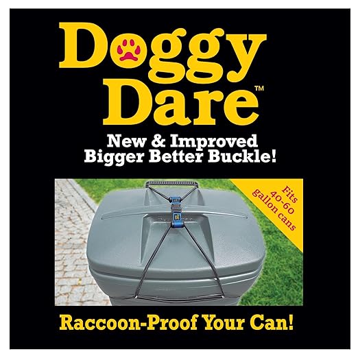 Trash Can Lock - Large - Fits 45 Gallon Trash Cans - Perfect for Dogs, Raccoons, Opossums - Bungee Cord Design Makes Install Simple (Trash Can NOT Included)