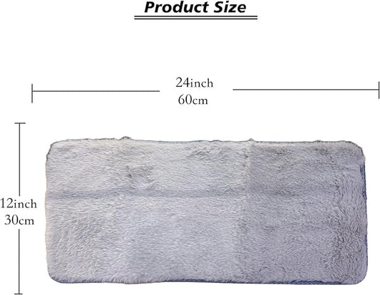 Soft Cat Dog Window Sill Pet Pad Perch,Fluffy Windowsill Dog Pet Mat Pillow Seat Bed, Cat Dog Cushion for Window Sill Mat (Gray, 12"x24")