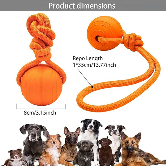Floating Foam Dog Ball On a Rope Dog Toy, Tug Ball Toy for Small Medium Large Dogs