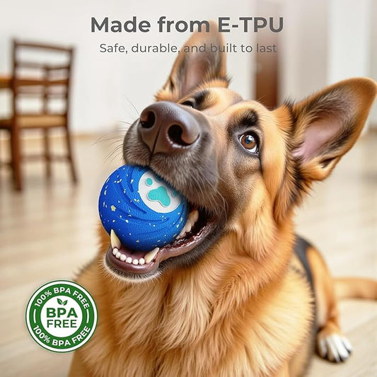 Lovkid Interactive Dog Ball Replacement Shell - Durable E-TPU Dog Toys for Aggressive Chewers, Indoor Outdoor Dog Play Toy to Keep Them Busy Blue(No Motor)