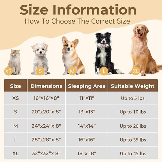 Extra Small Calming Anti-Anxiety Donuts Dog And Cat Bed, Round Fluffy Soft Washable Pet Bed For Puppy & Kitten, Cuddler Warming and Cozy Cushion, Luxury Anti-Slip Waterproof Mute Base 16in Gray