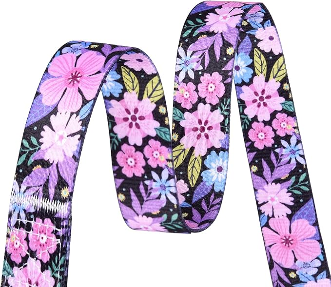 Dog Collar with Bohemia Floral Tribal Geometric Patterns - Soft Ethnic Style Collar Adjustable for Small Medium Large Dogs(Floral Pink,XS)