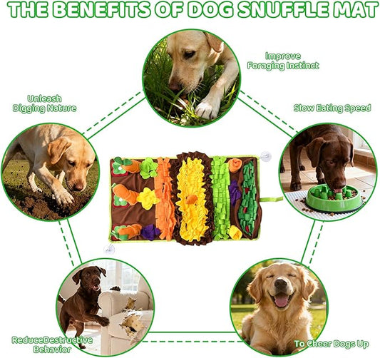 Snuffle Mat for Dogs Large Breed - Interactive Dog Toys for Boredom - Sniff mat - Mental Stimulation - Enrichment Toys- Slow Feed- Washable & Foldable (B)