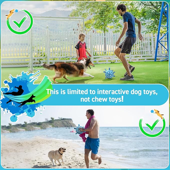 QDAN Dog Toy Balls, Premium Dog Soccer Ball with Straps, World Cup Dog Toys, Outdoor Dog Toys, Pet Training Soccer for Medium Large (6 Inch)