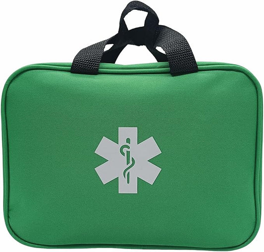 First Aid Bag Empty Emergency Medical Pouch First Responder Storage Compact Survival Medicine Bags for Sport Outdoors Car Office Pet Dog Cat (Green QZ)