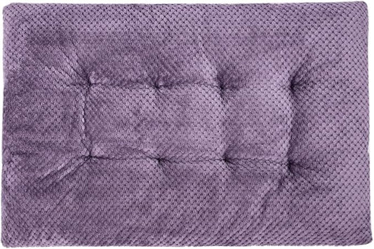 WONDER MIRACLE Fuzzy Deluxe Pet Beds, Super Plush Dog or Cat Beds Ideal for Dog Crates, Machine Wash & Dryer Friendly (23" x 35", L-Grape Purple)