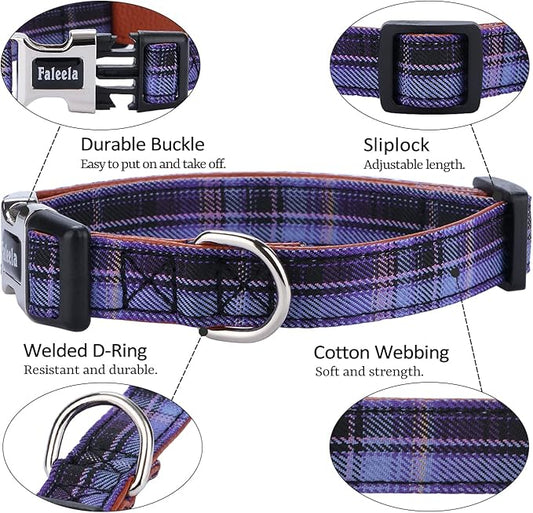 Faleela Soft &Comfy Bowtie Dog Collar,Detachable and Adjustable Bow Tie Collar,for Small Medium Large Pet (Purple, Medium (Pack of 1))