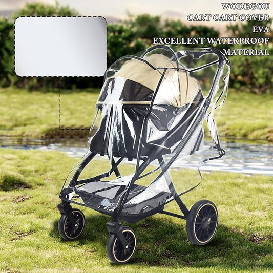 Universal Dog/Cat Stroller Rain Cover, EVA Transparent Waterproof Windproof Snowproof Cover, Pet Stroller Rain Cover for Outdoor, Pet Supplies