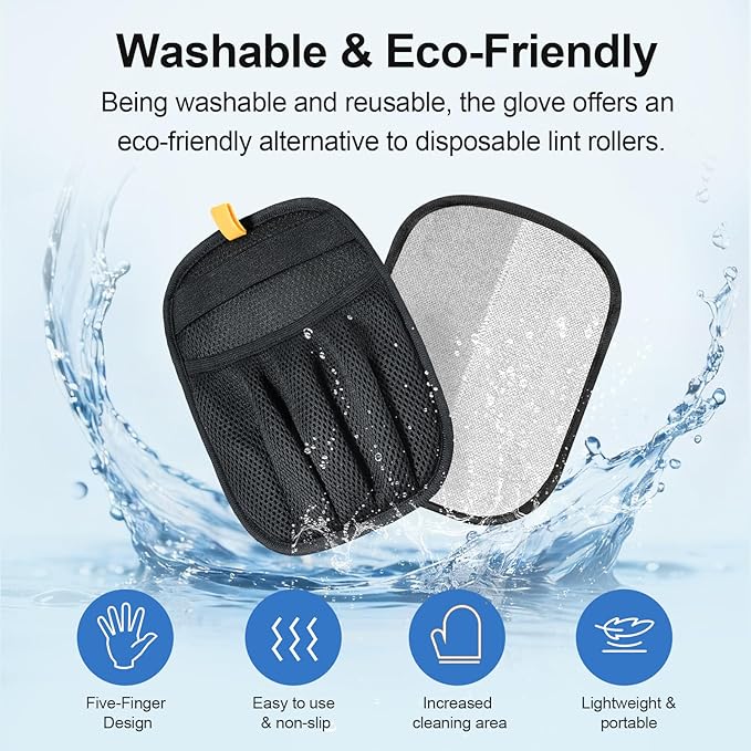 Pet Hair Removal Tool for Cats & Dogs, 2025 New Upgraded Electrostatic Gloves for Pet Hair, Reusable Pet Hair Remover Tool for Couch, Furniture, Carpet, Curtain & Car Seat (Blue)