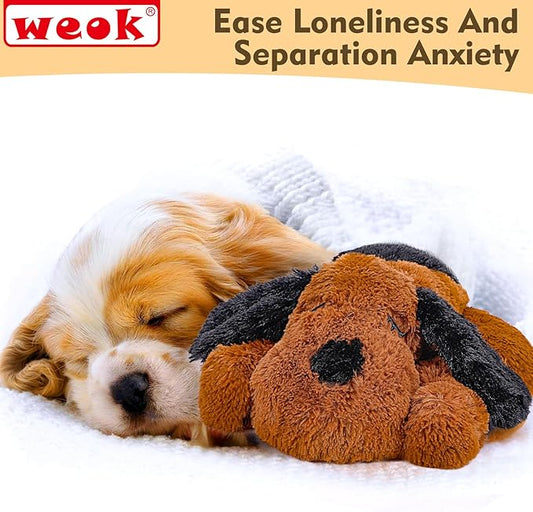 Heartbeat Puppy for Dogs, Helps for Anxiety Relief and Calming, Stuffed Animal Anxiety Calming Behavioral Puppy Heartbeat Toy Sleep aid for Cats Pets(for Small Breeds)
