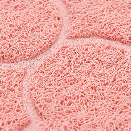 WePet Cat Litter Box Mat, Kitty Premium PVC Pad, Durable Trapping Rug, Phthalate Free, Urine-Resistant, Scatter Control, XXL 47 x 36 Inch, Baby Pink
