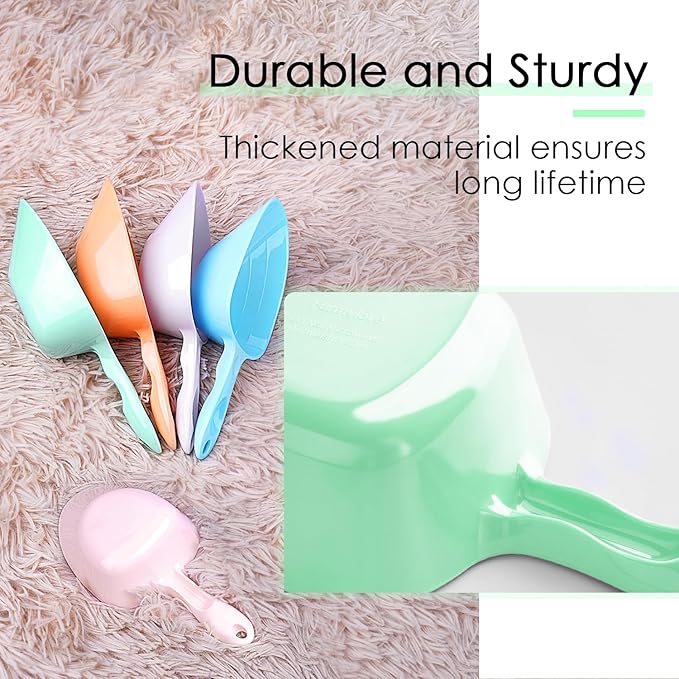 Melamine Pet Food Measuring Scoop, 1 Cup 1/2 Cup 1/4 Cup with Clear Measurement Lines for Dog, Cat, Bird, and Rabbit, Durable, Ergonomic Handle, Dishwasher safe-Green