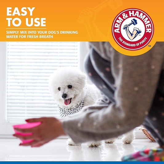 Arm & Hammer Clinical Care Dental Rinse for Adult Dogs, Odorless Flavorless No Taste Water Additive for Dog Dental Care, Helps Reduce Tartar & Freshen Breath, 16 Fl Oz Bottle