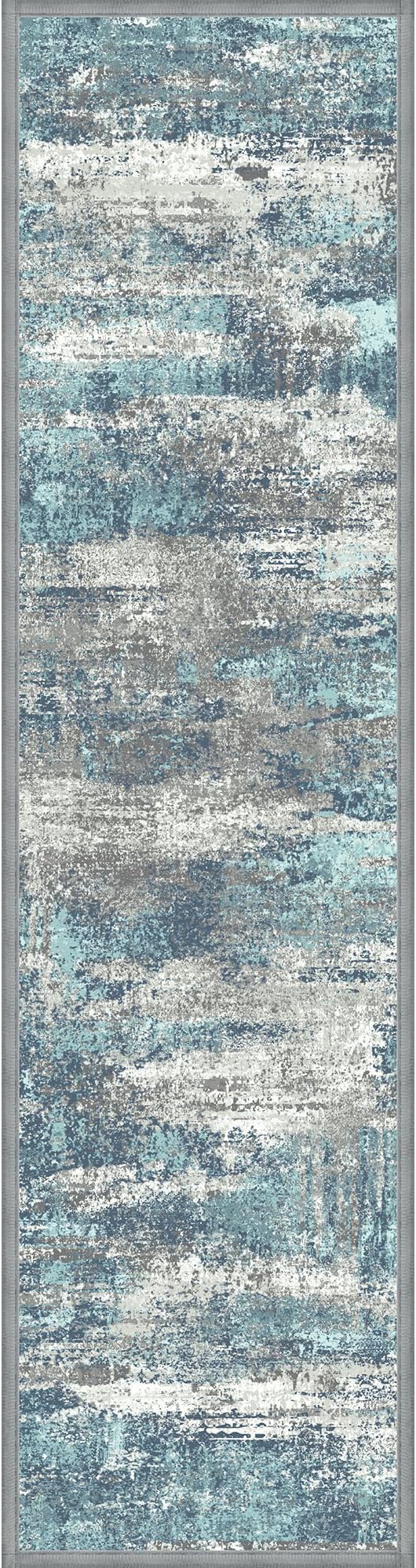 Carpet Stair Treads Non Slip 15PCS, 8" X 30" Edging Stair Runner for Wooden Steps Indoor, Resistant Stair Rugs with Reusable TPE Adhesive Backing, Residue Free Mat for Kids, Elders, Pets, Teal