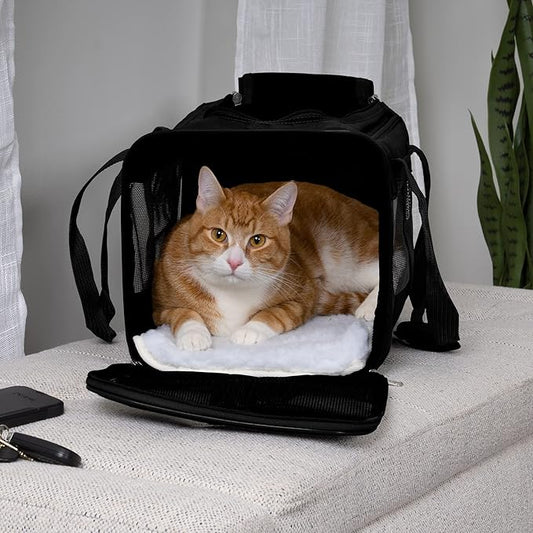 Sherpa Original Deluxe Travel Pet Carrier, Airline Approved & Guaranteed On Board - Black, Medium