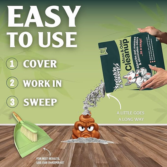 Sprinkle & Sweep - Messy Pet Accident Cleanup (24 Pack)