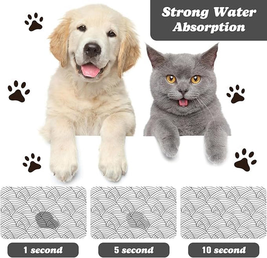 Dog Food Mats for Floors Waterproof, Dog Cat Water Bowl Mats Pet Feeding Absorbent Mat Dog Cat Pet Placemats for Food and Water Bohemia 24 * 32 inch