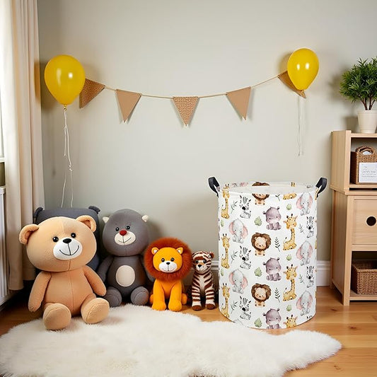 Animal Baby Laundry Basket Kids Hamper Animal Toy Storage Bin for Boys Room Decor Baby Nursery Hamper Gift Baskets for Bedroom Bathroom(Lovely Animal)