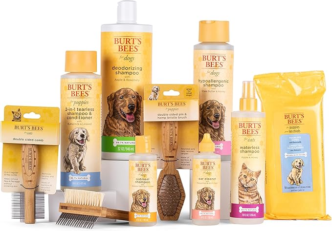 Burt's Bees for Pets Double Sided Pin & Hemp Bristle Dog Brush | Best All-Purpose Dog Brush To Reduce Shedding Great for All Small Dogs And Puppies (Pack of 24)