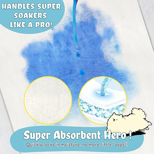 LeapSheep Dog Diaper Liners Pee Pads for Male and Female Dogs, Dog Period Pads, Super Soft Absorbtion Dog Booster Pads Fits Belly Bands, Wraps and Washable Doggy Diapers Female (S, 50)