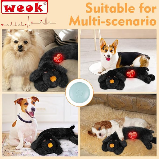 Heartbeat Puppy for Dogs-for Separation Anxiety Relief, Heartbeat Stuffed Animal Anxiety Calming Behavioral Aid Plush Toy for Dogs Cats Pets