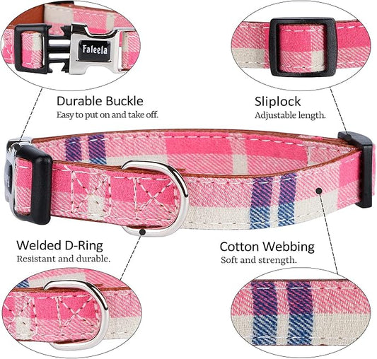Faleela Soft &Comfy Bowtie Dog Collar,Detachable and Adjustable Bow Tie Collar,for Small Medium Large Pet (Medium (Pack of 1), Pink)
