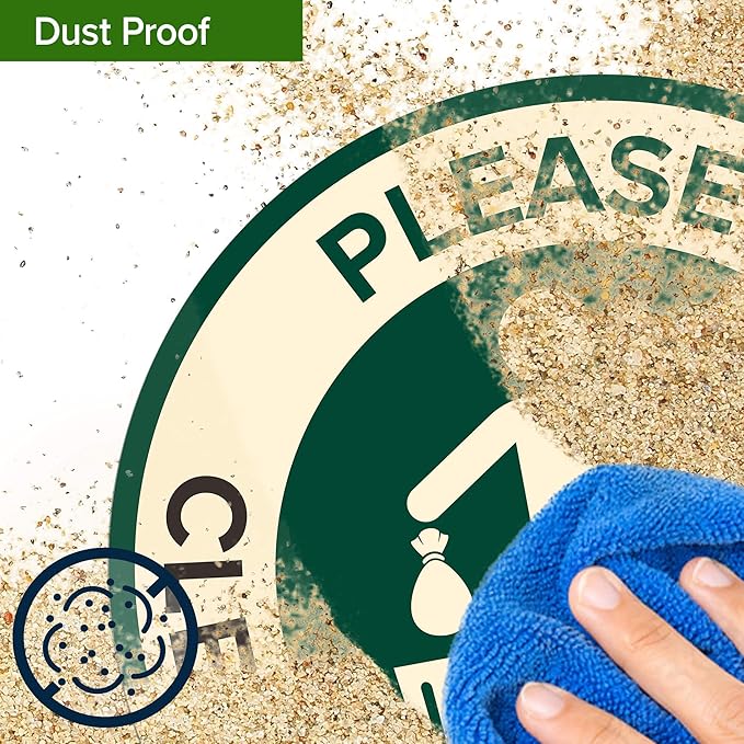 Please Clean Up After Your Pet Sign 9"x17", Heavy Duty Integrated Ground Stakes, Indoor/Outdoor Use, Rust Free Aluminum Composite, Made in USA by My Sign center