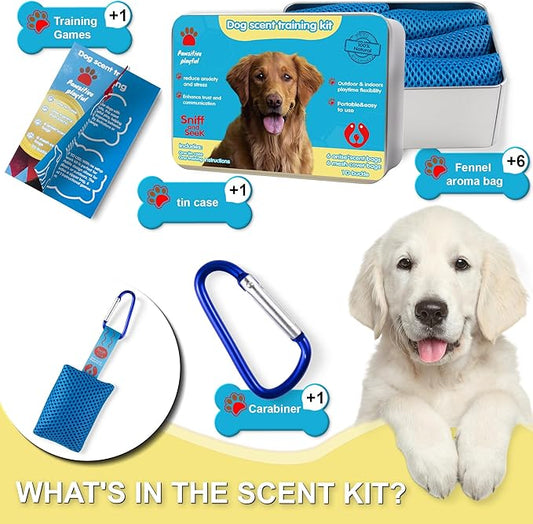6 Interactive Dog Scent Training Kit Fun | Nose Scent work Games for All Ages Dog, Enhance Dog Brain Games, Scent Work Kit for Dogs, Nose Work for Dogs, Hide and Seek Dog Toys, Dog Scent Training Box