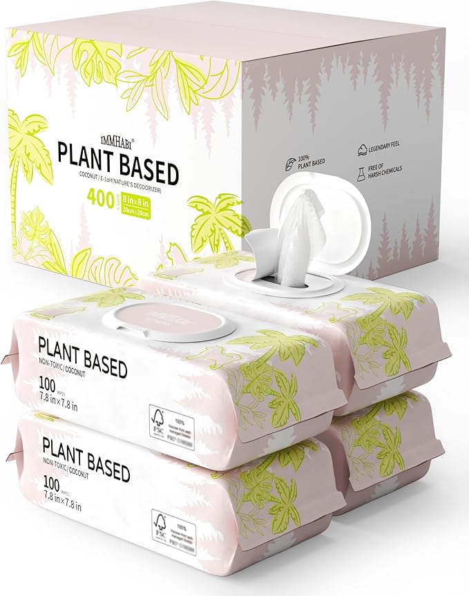 400 PCS Pet Wipes for Paws and Butt Hypoallergenic Pets Cleansing & Deodorizing Anal Gland Hygienic Puppy Wipes for Dogs Face and Body Wipes Cleaning Fur Doggie Wipes Doggy Wipes (Coconut Oil)
