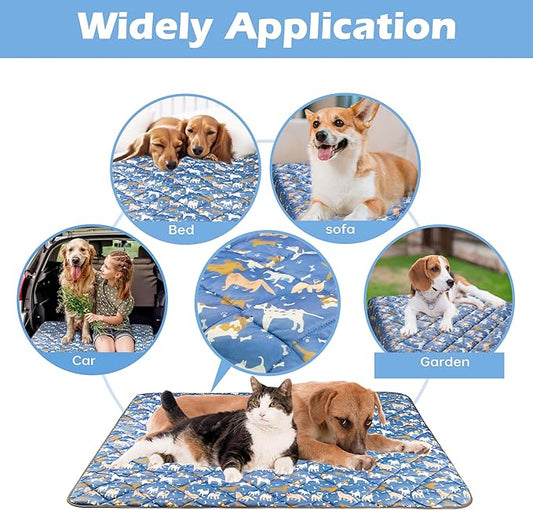Dog Cooling Mat,Cat Self Cool Ice Pad,Lightweight Pet Cooling Pads Blanket Bed Cover,Puppies Summer Cool Tech Fabric,Washable Dog Sleeping Mat for Home & Outdoor,Keep Cool for Pets