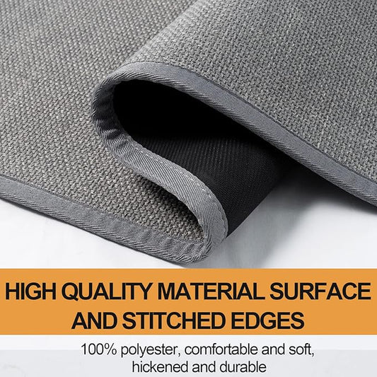 Kitchen Mat 1 PCS, Cushioned Non Slip Rugs for Kitchen Floor, Absorbent Runner Comfort Standing Mats Washable for Kitchen, Office, Home (Grey, 17.3"x30")