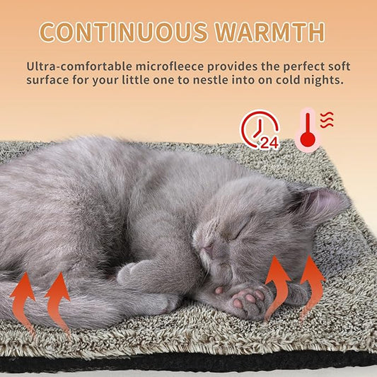 Self-Warming Cat Bed Pad, 4-Pack Self-Heating Cat Bed Mat Thermal Blanket for Indoor Cats & Small Dogs,22 * 16 inch