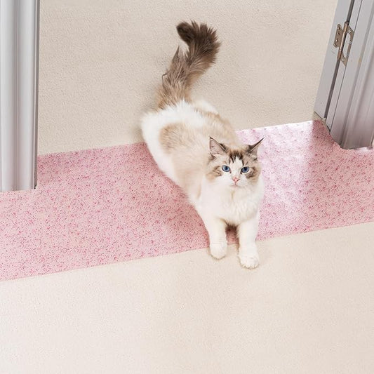 Uross Carpet Protector for Pets - Random Color Cat Carpet Protector for Doorway, Anti Scratch Under Door Cat Protector Mat, Easy to Cut Plastic Scratch Stopper Guard Carpet 3.6FT