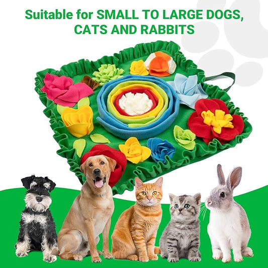 Snuffle Mat for Dogs - Interactive Dog Toys to Keep Them Busy | Dog Puzzles Slow Feeder Bowl for Puppy Treat Lick Mat