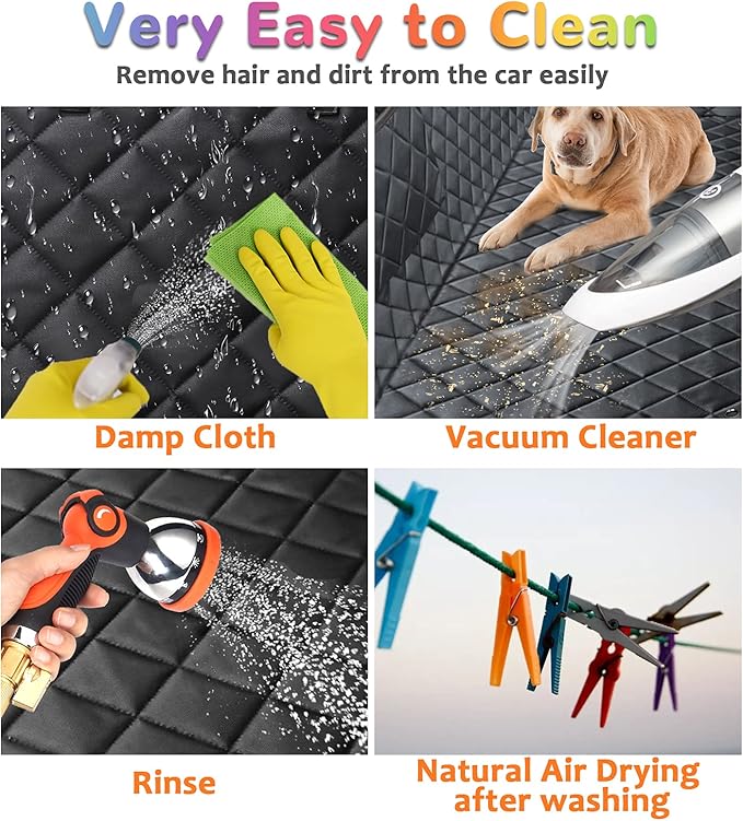 URPOWER Dog Car Seat Cover for Pets 100% Waterproof Seat Cover Hammock 600D Heavy Duty Scratch Proof Nonslip Durable Soft Back Seat Covers for Full Size Trucks