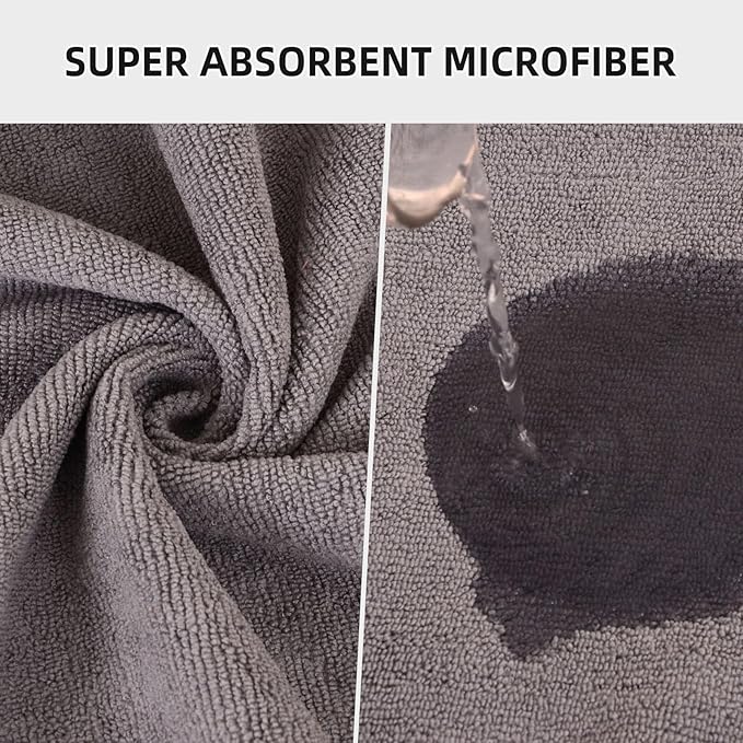 Dog Bathrobe, Quick Drying Super Absorbent Dog Robes for After Bath, Warm Keeping Dogs Towel, Dogs Bath Supplies, Comfortable Soft Drying Coat(X-Large, Grey)