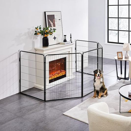 Yaheetech Dog Playpen Outdoor, 40 inch 2 Panels Dog Pen Indoor Heavy Duty Puppy Exercise Pen Metal Pet Fence for RV Camping/Yard/Garden