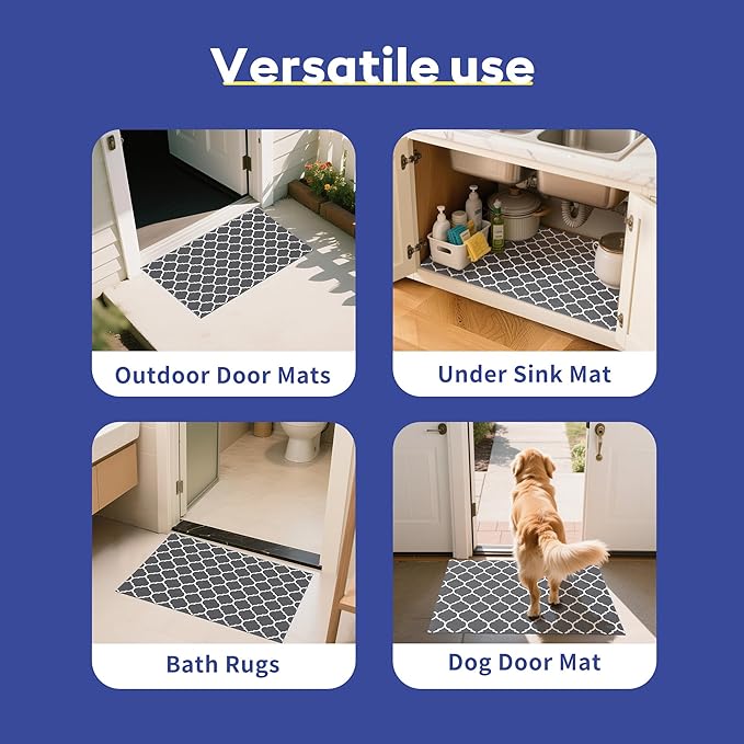 Cooyes Large Dog Food Mat 16"×24", Ultra-Absorbent Dog Bowl Mat for Food and Water, Pet Feeding Mat with Non-Slip Back, Cat Placemats with Water-Locking Bottom That Protects Floors