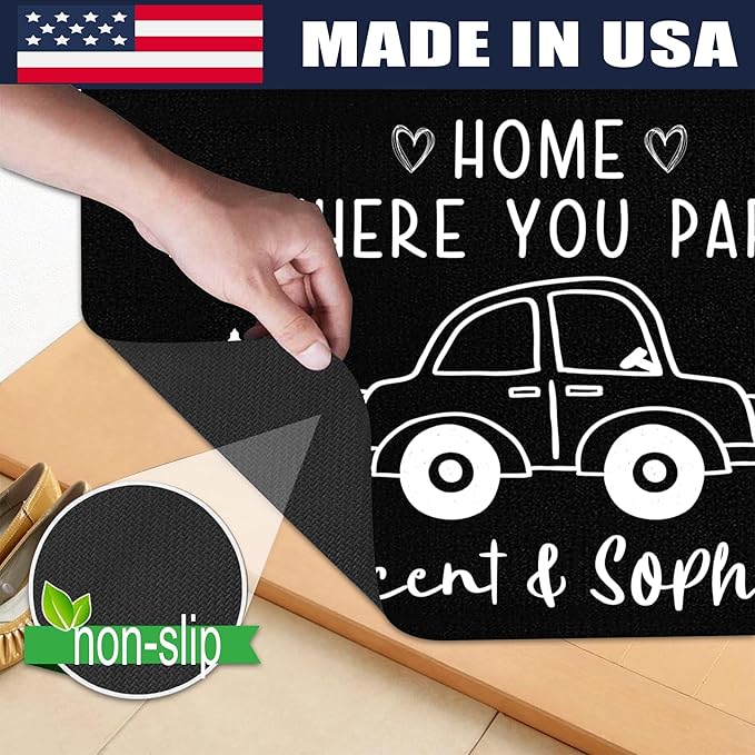 Custom Doormat with Family Name - Personalized Entryway Door Mat Front Door Mat for Outdoor Decor Entrance Mat Housewarming Gift with Anti-Slip Backing Design12