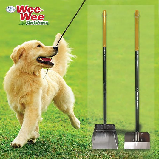 Four Paws Wee-Wee Pooper Scoopers for Dogs l Outdoor Rake l Spade & Pan l Pooper Scooper Set,Black