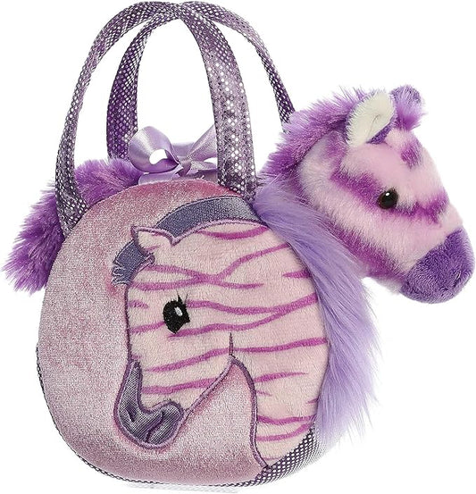 Aurora® Fashionable Fancy Pals™ Jungle Bundles Zebra Stuffed Animal - Plush with Stylish Purse for Dress Up Fun - Perfect for Kids 3+ Years, Costumes, and Birthdays - Multicolor 5 Inches